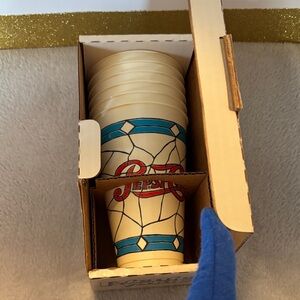 NEW PEPSI-COLA, "Tiffany" Plastic Cup - Vintage - Rare